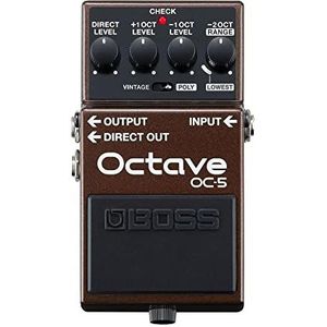 BOSS OC-5 Octave Guitar en Bass Effect Pedal met Vintage en Poly Modes plus 5 jaar garantie