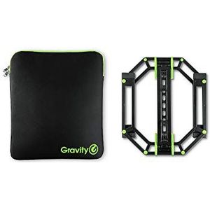 Gravity GLTS01BSET1 verstelbare standaard voor laptops en controllers inclusief neopreen beschermtas