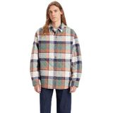 LEVI'S - Lang Recht Vest - Rood - Katoen - Geruit Motief