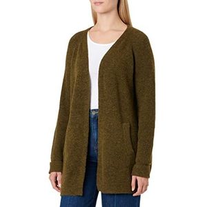 PIECES Dames PCELLEN LS Long Knit Cardigan NOOS 17098266, dark olive, S