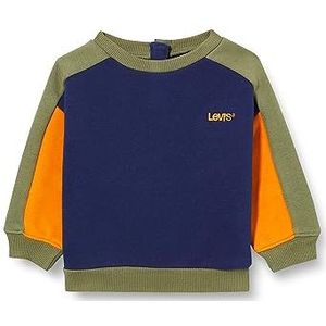 Levi's Baby Jongens Lvb Logo Colorblock Crew 6ej199 Sweatshirts, Oceaan Cavern, 24 maanden