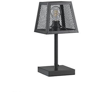 Onli Oscar tafellamp met lamp E27, 22 W, zwart, 18 x 18 x 40 cm