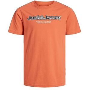 JACK&JONES JUNIOR Jorlakewood Branding Tee Ss Bf Jnr T-shirt voor jongens, Ginger/detail: jj print, 176 cm
