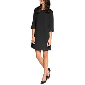 ESPRIT Dames van zijdeachtige crèpe jurk, zwart (black 001), 38 NL