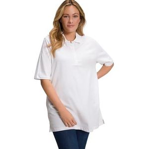 Ulla Popken Basic poloshirt voor dames, sneeuwwit, 46-48