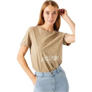 O40001_Dames T-shirt ss, Kaki, XL