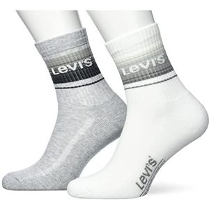 Levi's Uniseks Ombre Sport Short Sock (verpakking van 2), Grey Combo, 35 EU