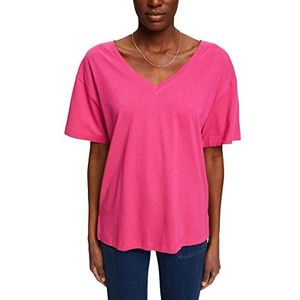 ESPRIT Dames 042EE1K331 T-shirt, 660/roze fuchsia, XS