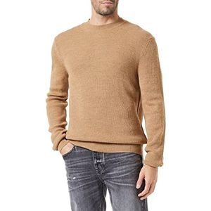 Sisley Mens L/S 109KS100X Sweater, Beige 82E, XXL