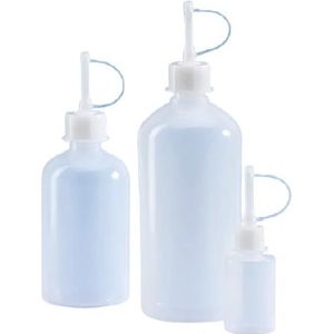 Vitlab LDPE Druppelfles met HDPE druppelopzetstuk, GL 25 schroefdraad, 500 ml capaciteit, 74 mm diameter, 228 mm hoogte, 12 stuks