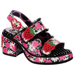 Irregular Choice Fields Forever Stof/PU Zwart Multi 39, Zwart, 39 EU