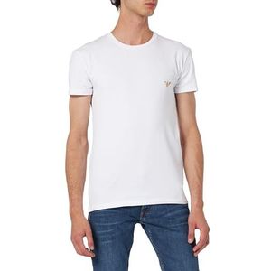 Emporio Armani Regenboog Logo T-shirt, Wit, S