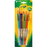 CRAYOLA 3007, 5 Penseel voor Kinderen, 5 Stuks Kleurrijke Penselen voor Kinderen, Penseel voor het Schilderen van Kinderen