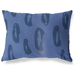 BonaMaison Blauw Decoratieve Kussensloop, Kussenhoezen Bank, Decoratieve Kussenhoesjes, Kussensloop; Sofa, Slaapkamer, Kantoor, Auto 45x60 Cm - Ontworpen en vervaardigd in Turkije