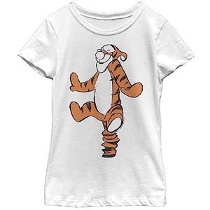 Disney Winnie The Pooh Basic Sketch Tigger Girl's Solid Crew Tee, wit, XS, Weiß, XS