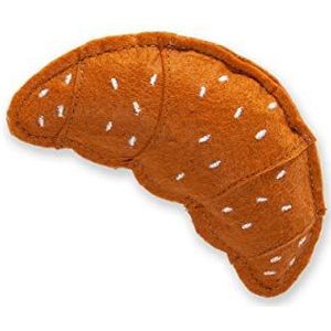 Karlie 521596 kattenspeelgoed textiel L: 10,5 cm bruin croissant