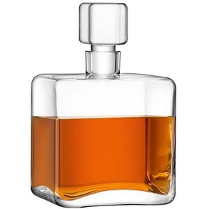 LSA Cask Whisky Vierkante Karaf 1L Helder | 1 Unit | Mondgeblazen & Handgemaakt Glas | KC04