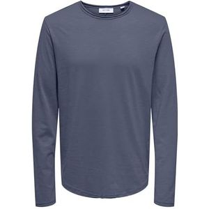 ONLY & SONS Onsbenne Longy Ls Tee Vd, vintage indigo, S