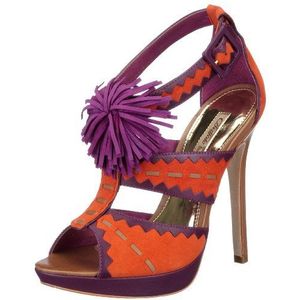 Buffalo London semi cromo kid suede 16765-663, damessandalen, oranje dahlia02, 36 EU