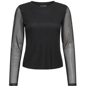Onlnova L/S Mesh Top, zwart, XS