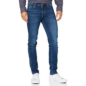 Dr. Denim Snap Skinny Jeans voor heren, Blauw (gearceerd donkerblauw E54), 24W x 34L