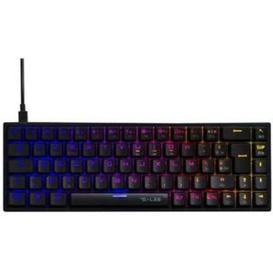The G-Lab - Keyz Titanium WL - Draadloos Gamingtoetsenbord - Rood - Wit