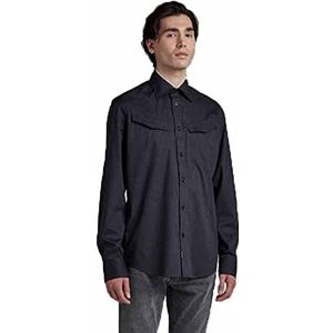 G-Star Raw heren Shirts Slant Pocket Slim Shirt, Multicolor (Salute Htr C965-d422), L