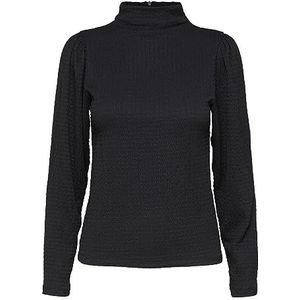 SELECTED FEMME Dames SLFBEA LS TOP B NOOS shirt met lange mouwen, zwart, XL, zwart, XL