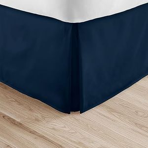 Linen Market Geplooide Bed Rok, Queen, Navy