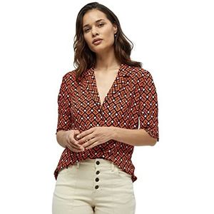 Desires Andia shirt met 2/4 mouwen | rode dames tops | lente shirt dames | maat L