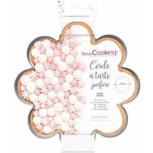 Scrap Cooking taartring, geperforeerd, margriet – bloemenvorm voor gebak, quiches
