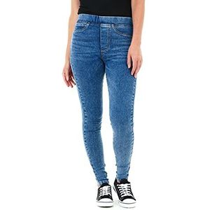 M17 Vrouwen Dames Denim Jeans Jeggings Skinny Fit Klassieke Casual Katoenen Broek Met Zakken, Zuurblauw, 24