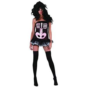 Sexy Skeleton Girl dress costume disguise fancy dress girl woman adult (One size) with tulle