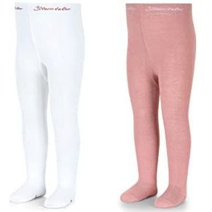 Sterntaler Baby - meisjes panty uni dubbelpak bamboe panty, zacht roze, 62/68 cm
