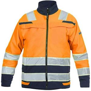 Hydrowear 131015ON Ingen Softshell Glow In The Dark Jacket, 100% Polyester, 4X-Large Mate, Hi-Vis Oranje/Navy