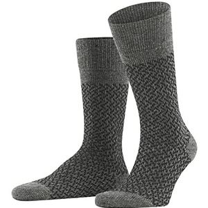 Esprit Heren Twill bootsokken duurzaam biologisch katoen wol dik patroon 1 paar, grijs (light grey 3400), 39-42 EU