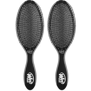 Wet Brush Originele ontwarrende haarborstel, klassiek zwart, ultrazachte IntelliFlex-borstelharen, ontklitterborstel glijdt gemakkelijk door klitten - alle haartypes - voor nat en droog haar (Pack van