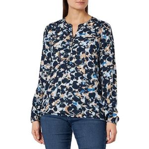 Betty & Co Damesblouse, donkerblauw/camel, 42