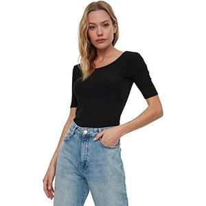 Trendyol Wry Knitted Blouse hemd, zwart, S voor dames, blue, S