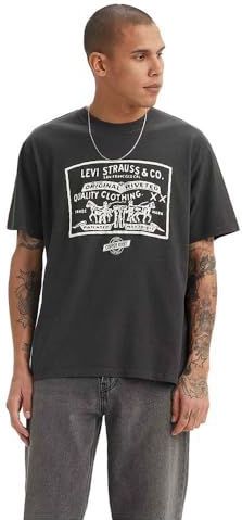 LEVI'S - T-shirt - Zwart - Katoen - Korte Mouwen - Ronde Hals