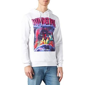 Mister Tee Herentrui met capuchon Wonderful Hoody met grote print aan de voorkant, zwart, maten XS - XXL, wit, L