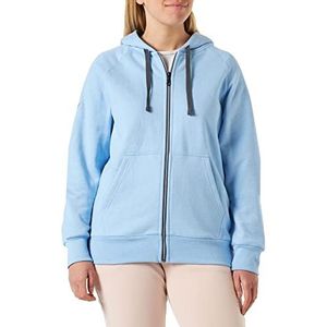 Trigema Sweatjack voor dames, Iceblue-melange, 4XL