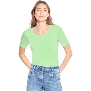Basic T-shirt in effen kleur, Matcha Lime, XXL
