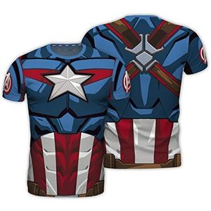 ABYstyle Marvel Captain Amercia Replica T-shirt lichtblauw en rood voor heren, L