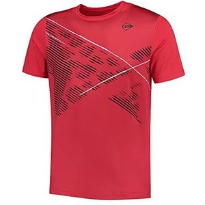 Dunlop Heren Game Tee 1 Tennis Shirt, Tango Rood, S, Tango rood, S