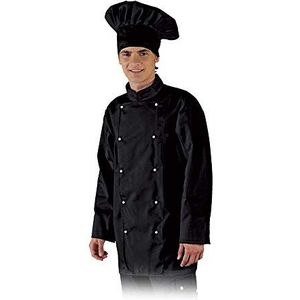 Leber&Hollman LH-CHEFER_BXXXL Chefs Kitchen beschermende blouse, zwart, XXXL maat