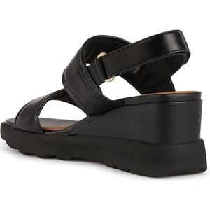Geox Dames D SPHERICA EC6 A sleehak sandaal, zwart, 36 EU, zwart, 36 EU