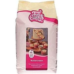 FunCakes Mix voor Botercrème: Romig, Perfect voor Taartdecoratie, Vullen en Afsmeren van Taart, Topping op Cupcakes, Halal. 4 kg.