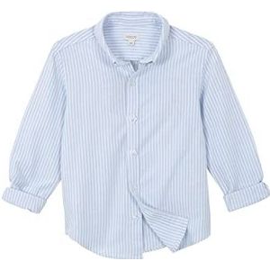 Gocco Gestreept Oxford-overhemd voor kinderen, Lichtblauw, 3-4 jaar