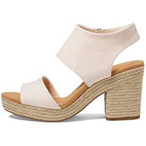 TOMS Dames Mallorca Platform Hakken Sandaal, Stoffige Perzik, 35.5 EU